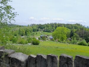 Das Bild gewährt einen schönen Blick über den Wildnispark Langwies.